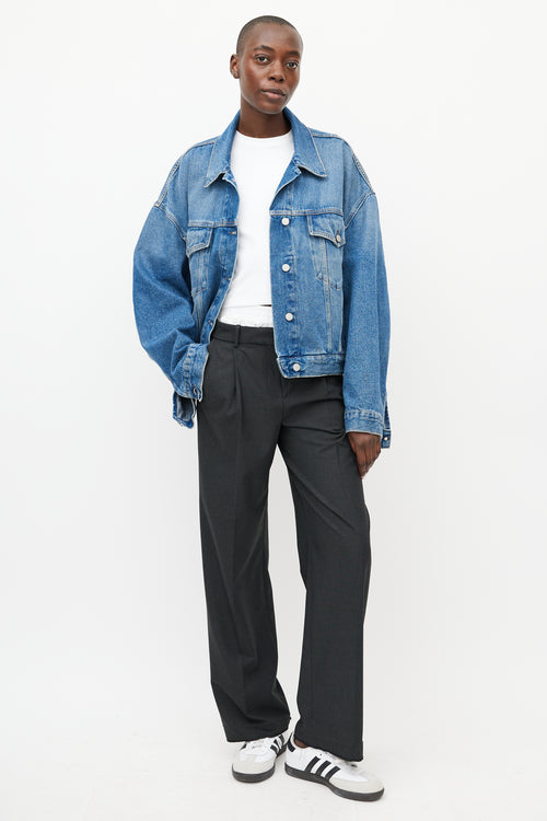 Acne Studios Blue Denim Oversized Jacket