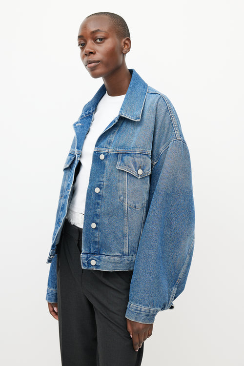 Acne Studios Blue Denim Oversized Jacket