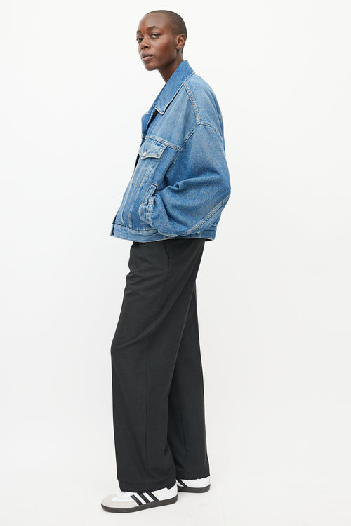 Acne Studios Blue Denim Oversized Jacket