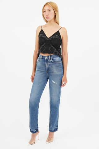 Acne Studios Blue Distressed Denim Jeans