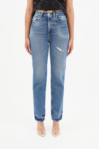 Acne Studios Blue Distressed Denim Jeans