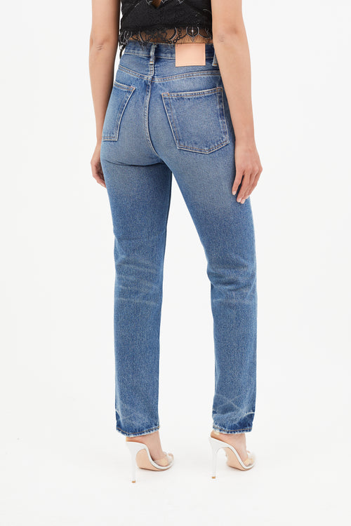 Acne Studios Blue Distressed Denim Jeans