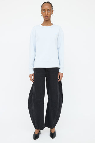 Acne Studios Blue Face Logo Sweatshirt