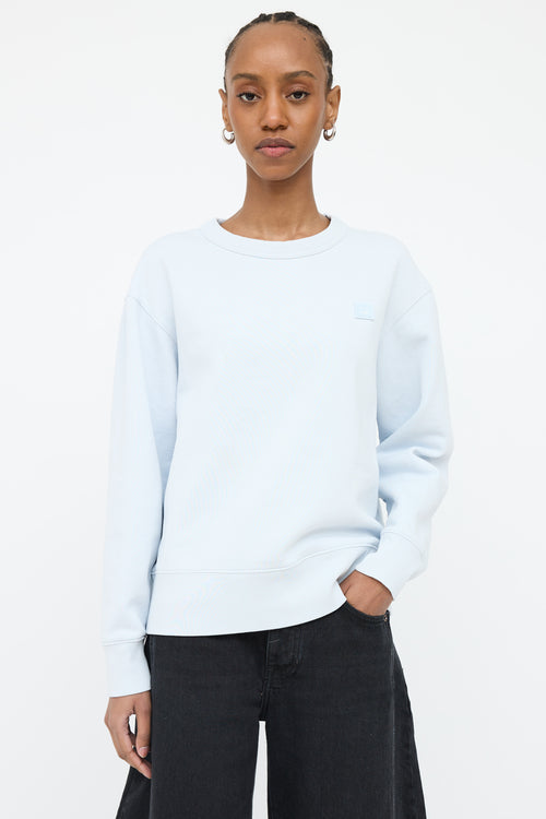 Acne Studios Blue Face Logo Sweatshirt