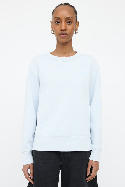 Acne Studios Blue Face Logo Sweatshirt