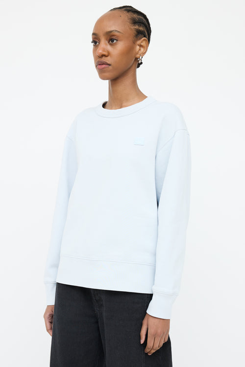 Acne Studios Blue Face Logo Sweatshirt