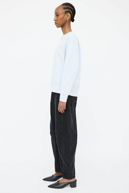 Acne Studios Blue Face Logo Sweatshirt