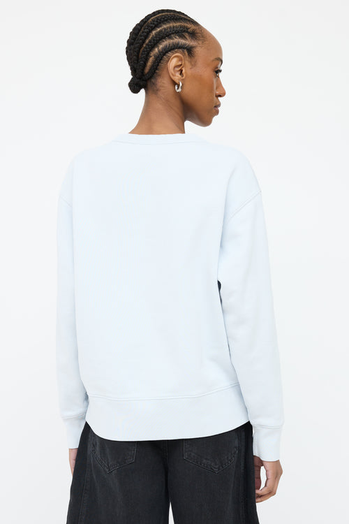 Acne Studios Blue Face Logo Sweatshirt