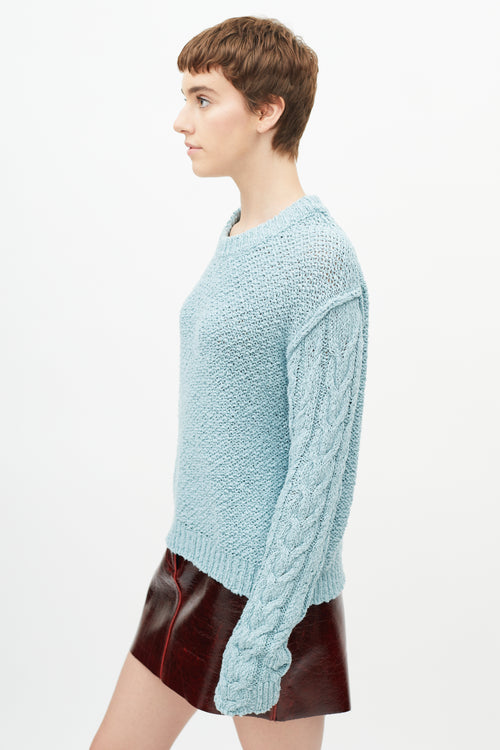 Acne Studios Blue Hila Cable Knit Sweater