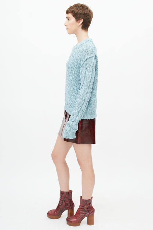 Acne Studios Blue Hila Cable Knit Sweater