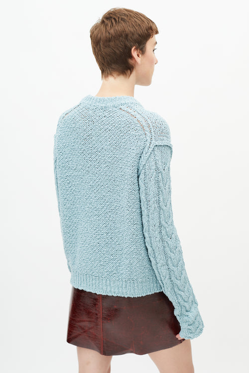 Acne Studios Blue Hila Cable Knit Sweater