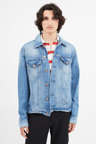 Acne Studios Blue Light Wash Denim Jacket