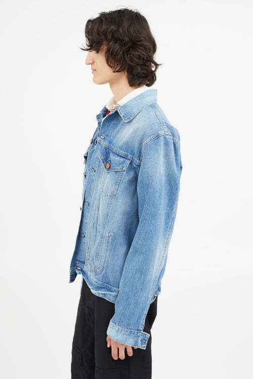 Acne Studios Blue Light Wash Denim Jacket