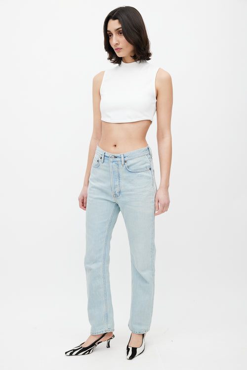 Acne Studios Blue Light Wash Straight Denim Jeans