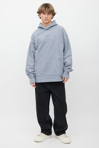 Acne Studios Blue Logo Front Hoodie