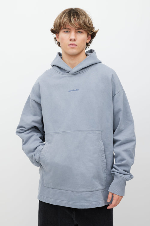 Acne Studios Blue Logo Front Hoodie