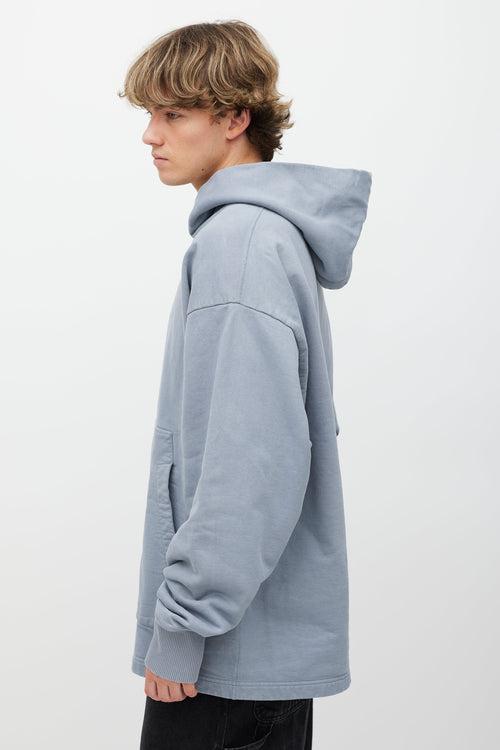 Acne Studios Blue Logo Front Hoodie