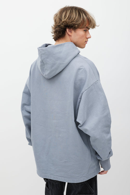 Acne Studios Blue Logo Front Hoodie