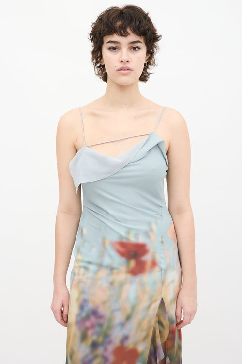 Acne Studios Light Blue 
Multi Blurry Meadow Dress