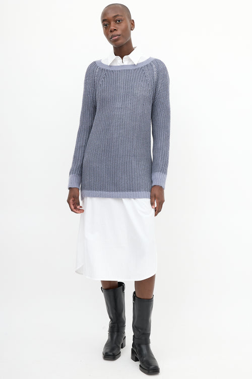 Acne Studios Purple Nima Linen Knit Sweater