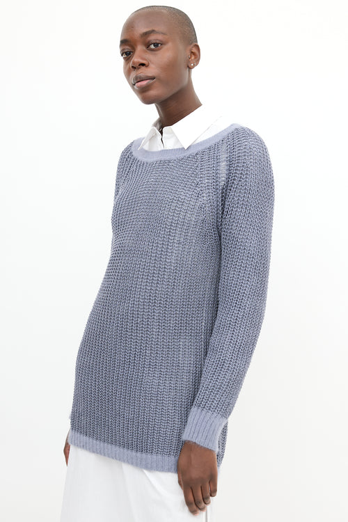 Acne Studios Purple Nima Linen Knit Sweater