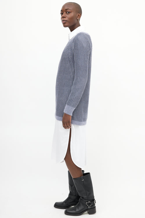 Acne Studios Purple Nima Linen Knit Sweater