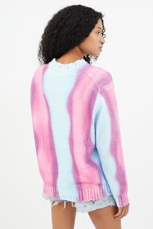 Acne Studios Blue 
Pink Tie Dye Sweater