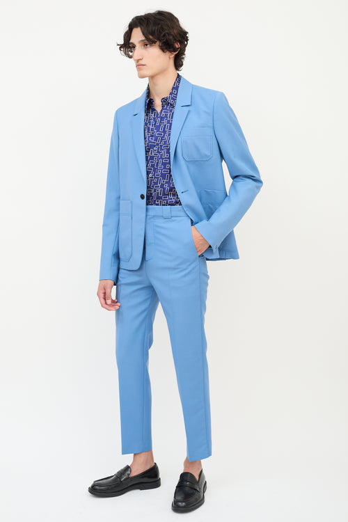 Acne Studios Blue Wool 
Mohair Suit