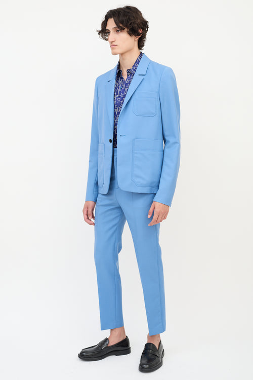 Acne Studios Blue Wool 
Mohair Suit