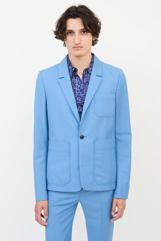 Acne Studios Blue Wool 
Mohair Suit