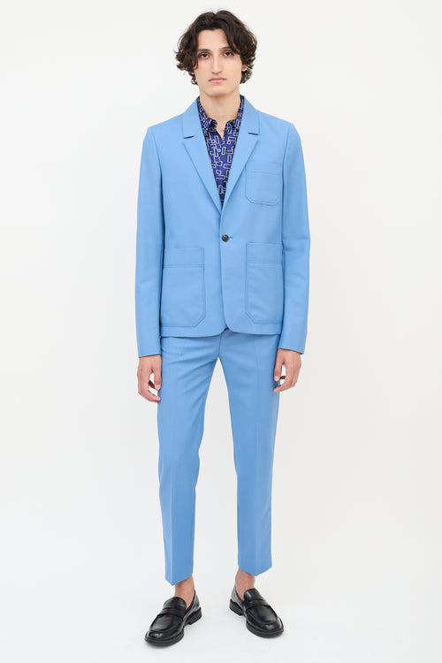 Acne Studios Blue Wool 
Mohair Suit