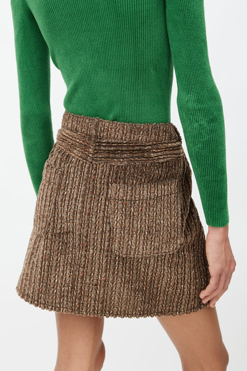 Acne Studios Brown Corduroy Mini Skirt