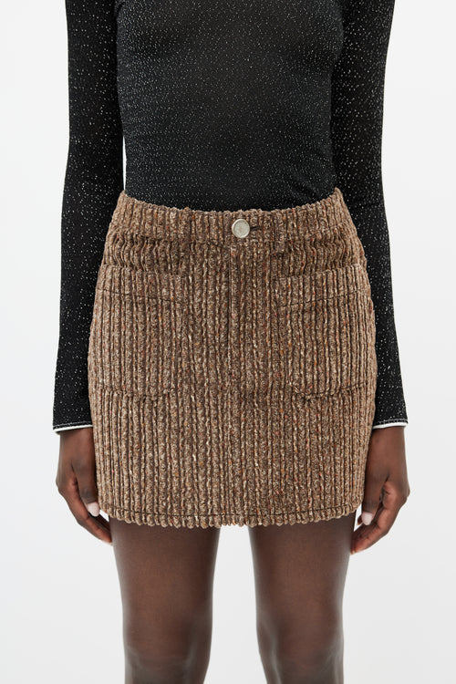 Acne Studios Brown Corduroy Mini Skirt