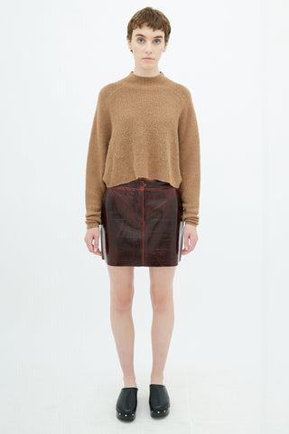 Acne Studios Brown Darko Knit Cropped Sweater