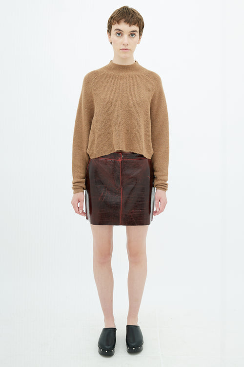 Acne Studios Brown Darko Knit Cropped Sweater