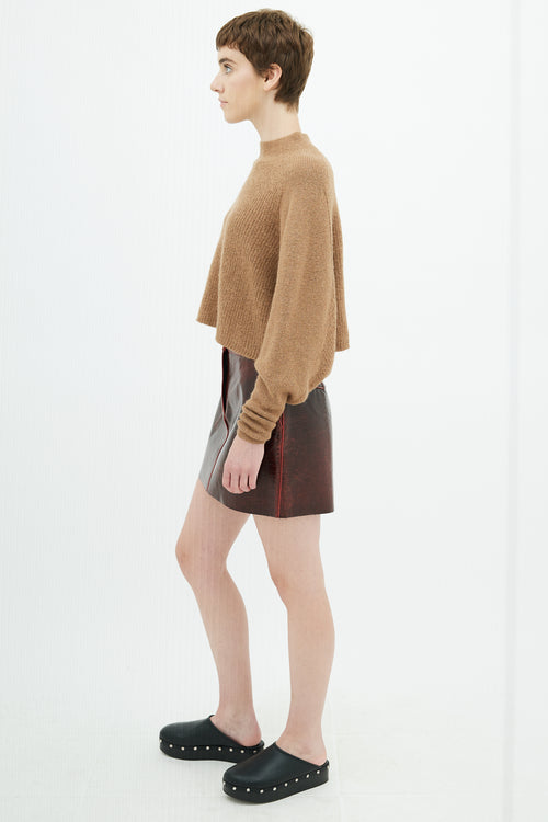 Acne Studios Brown Darko Knit Cropped Sweater