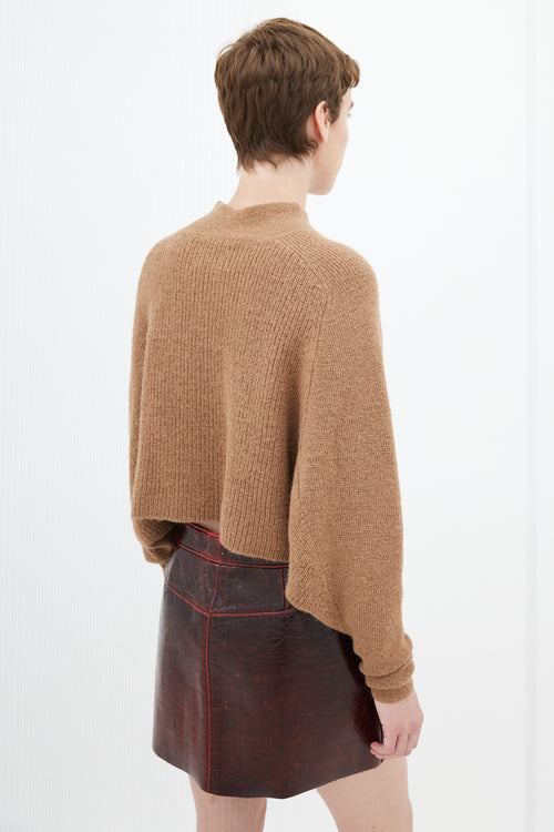 Acne Studios Brown Darko Knit Cropped Sweater