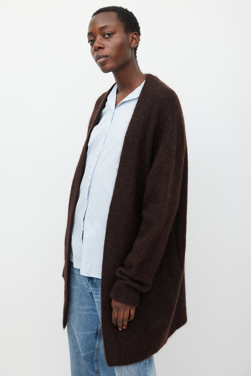 Acne Studios Brown Raya SH Mohair Open Cardigan