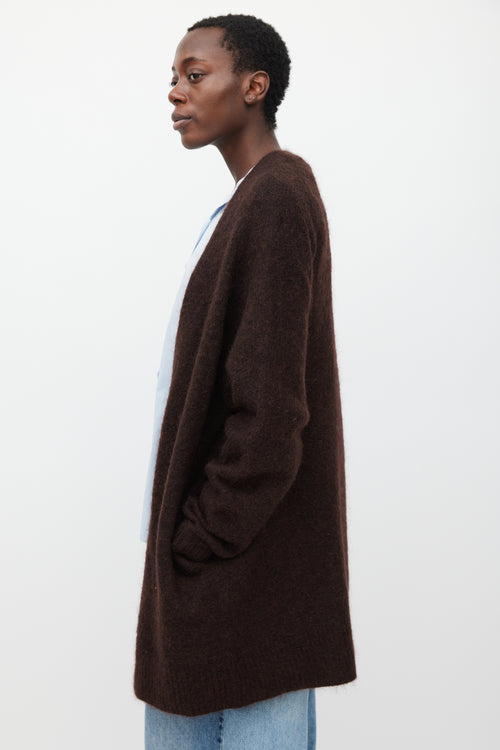 Acne Studios Brown Raya SH Mohair Open Cardigan