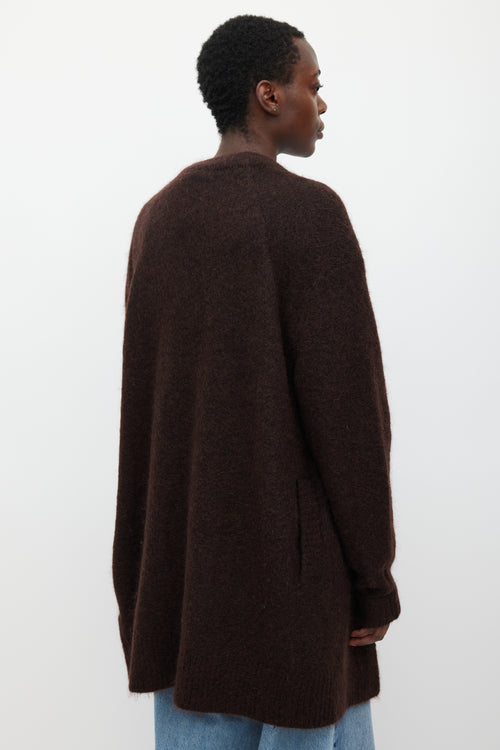 Acne Studios Brown Raya SH Mohair Open Cardigan