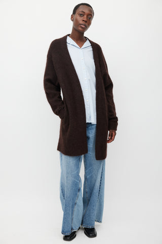 Acne Studios Brown Raya SH Mohair Open Cardigan