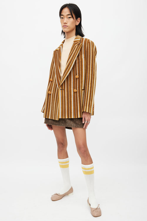 Acne Studios Brown Stripes Jara Chen Blazer