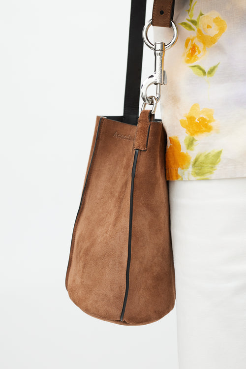 Acne Studios Brown Suede Market Bucket Bag