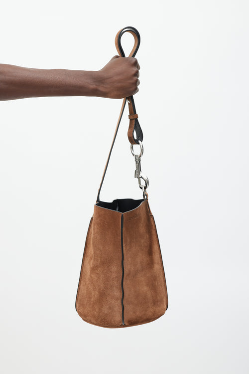 Acne Studios Brown Suede Market Bucket Bag