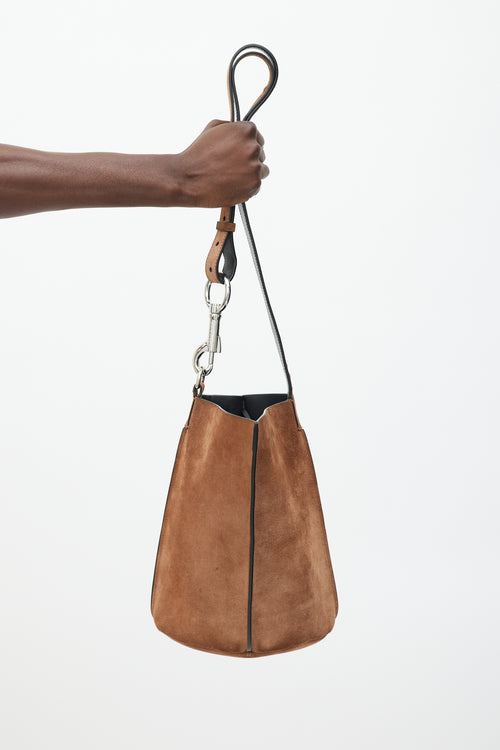 Acne Studios Brown Suede Market Bucket Bag