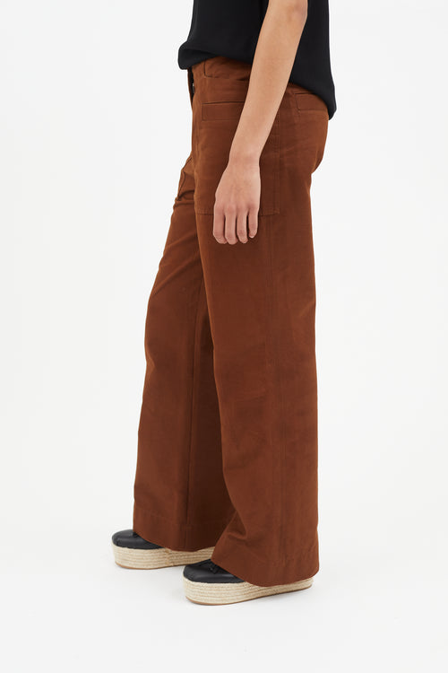 Acne Studios Brown Wide Leg Trouser