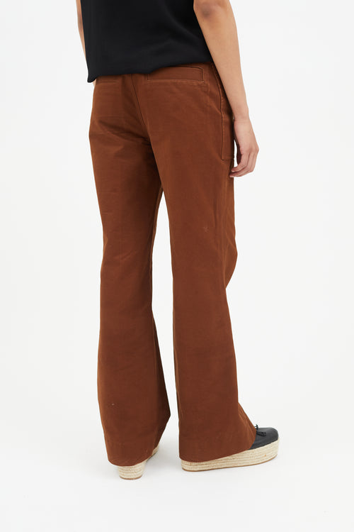 Acne Studios Brown Wide Leg Trouser