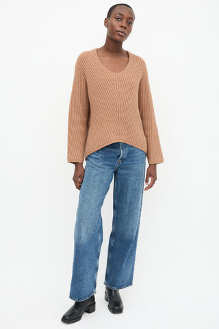 Acne Studios Brown Wool Knit Deborah Sweater