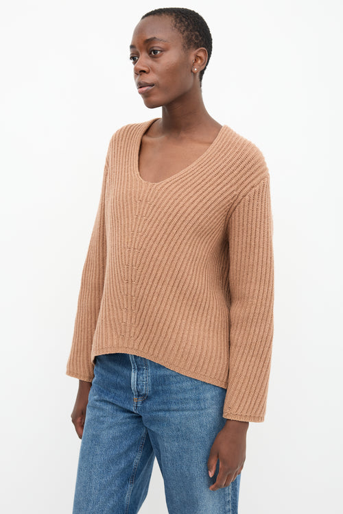 Acne Studios Brown Wool Knit Deborah Sweater