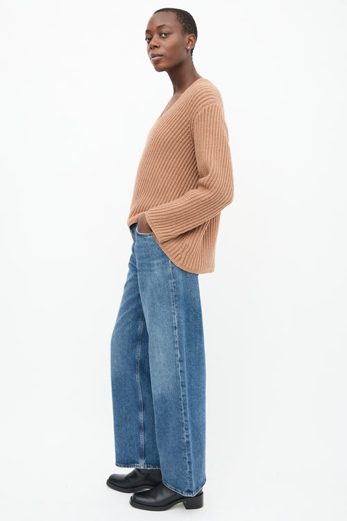 Acne Studios Brown Wool Knit Deborah Sweater